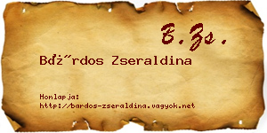 Bárdos Zseraldina névjegykártya